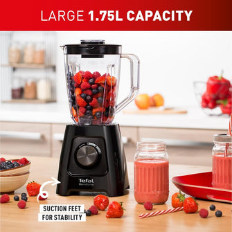 Tefal Blendforce II Blender – 600W, 2L Jug, Black (Model BL420840)