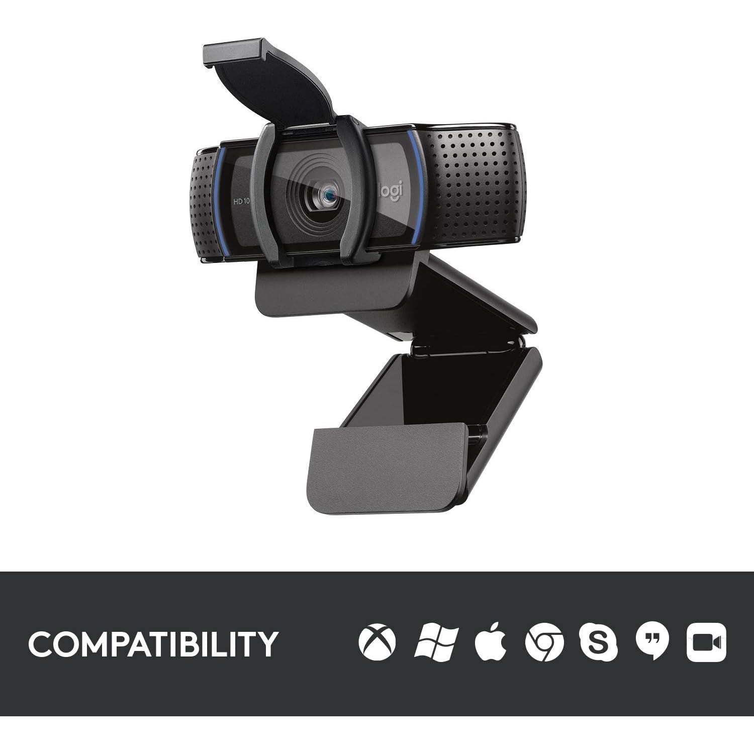 Buy Logitech,Logitech C920S HD Pro Webcam - Full HD 1080p/30fps, Clear Stereo Audio, HD Light Correction, Privacy Shutter, Streaming, Works with Skype, Zoom, FaceTime, PC/Mac/Laptop/Tablet/Xbox - Black - Gadcet UK | UK | London | Scotland | Wales| Near Me | Cheap | Pay In 3 | Webcams