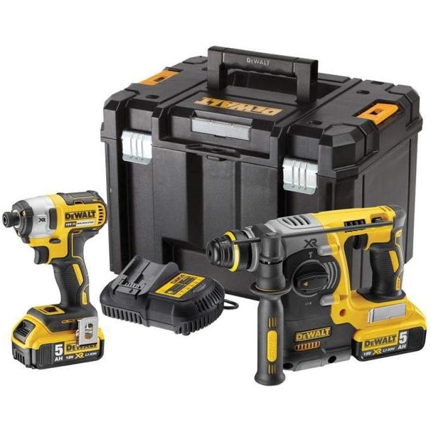 Buy DeWALT,DeWalt DCK2532P2 XR Brushless Twin Pack 18V – Professional 2-Piece Power Tool Kit with 2 x 5.0Ah Li-ion Batteries & TSTAK Case - Gadcet UK | UK | London | Scotland | Wales| Near Me | Cheap | Pay In 3 | Power Tool Combo Sets