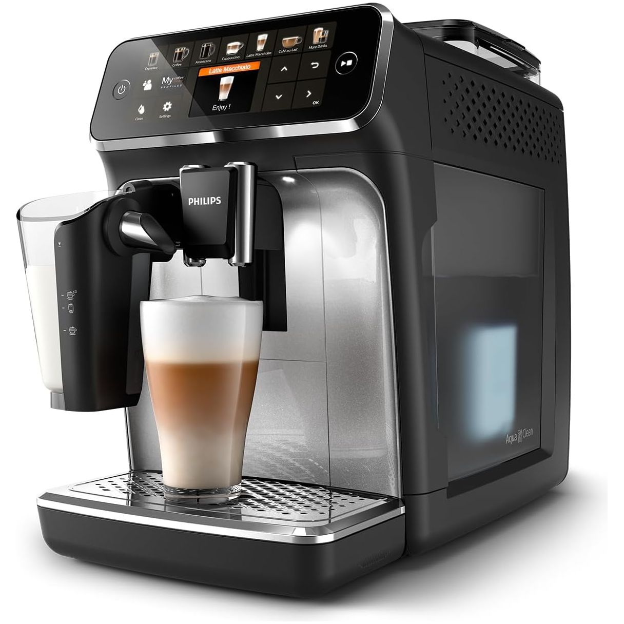 Buy Philips,Philips 5400 Series Bean-to-Cup Espresso Machine - LatteGo Milk Frother, 12 Coffee Varieties, 4 User Profiles, Silver (EP5446/70) - Gadcet UK | UK | London | Scotland | Wales| Near Me | Cheap | Pay In 3 | Coffee Makers & Espresso Machines
