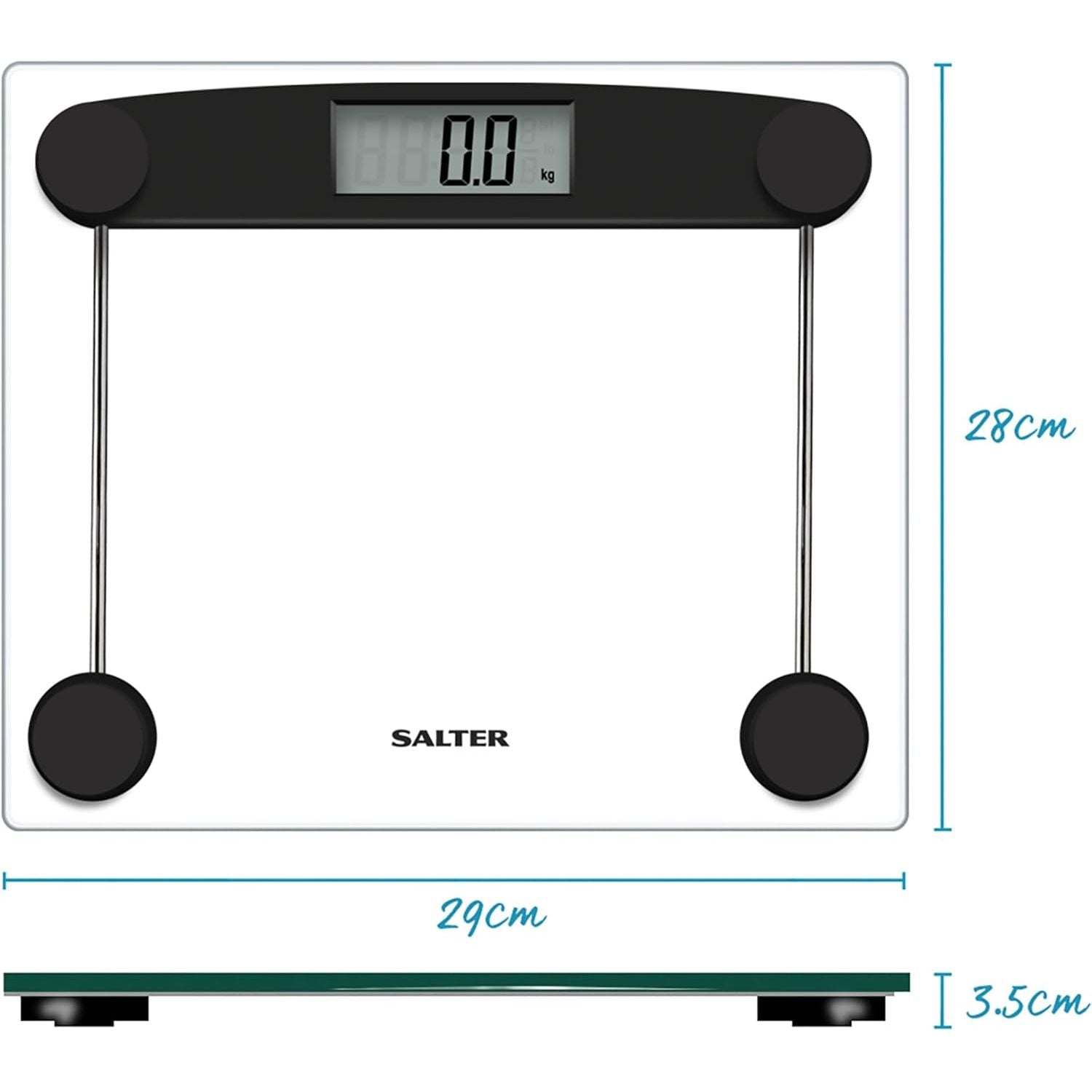 Buy Salter,Salter Compact Digital Bathroom Scales – Black | Toughened Glass, Step-On, Non-Slip, Easy Read Display - Gadcet UK | UK | London | Scotland | Wales| Near Me | Cheap | Pay In 3 | Smart Scale