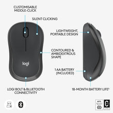 Buy Logitech,Logitech M240 for Business Silent Wireless Mouse, Secure Logi Bolt USB Receiver, Bluetooth, Globally Certified for Windows, Mac, Chrome, Linux, iPadOS, Android - Graphite - Gadcet UK | UK | London | Scotland | Wales| Near Me | Cheap | Pay In 3 | Mice & Trackballs