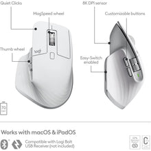 Buy Logitech,Logitech MX Master 3S for Mac - Wireless Bluetooth Mouse with Ultra-fast Scrolling, Ergo, 8K DPI, Quiet Clicks, Track on Glass, Customisation, USB-C, Apple, iPad - Pale Grey - Gadcet UK | UK | London | Scotland | Wales| Near Me | Cheap | Pay In 3 | Keyboard & Mouse