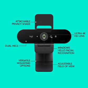 Buy Logitech,Logitech Brio Stream Webcam - Ultra 4K HD Video Calling, Noise-Cancelling Mic, HD Auto Light Correction, Wide Angle, Compatible with Microsoft Teams, Zoom, Google Meet on PC / Mac, Streaming - Black - Gadcet UK | UK | London | Scotland | Wales| Near Me | Cheap | Pay In 3 | Webcams