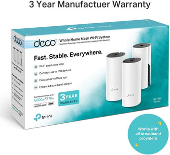 Buy TP-Link,TP-Link Deco M4 Whole Home Mesh Wi-Fi System, Up to 4000 sq ft Coverage - Pack of 3 - Gadcet UK | UK | London | Scotland | Wales| Ireland | Near Me | Cheap | Pay In 3 | Networking