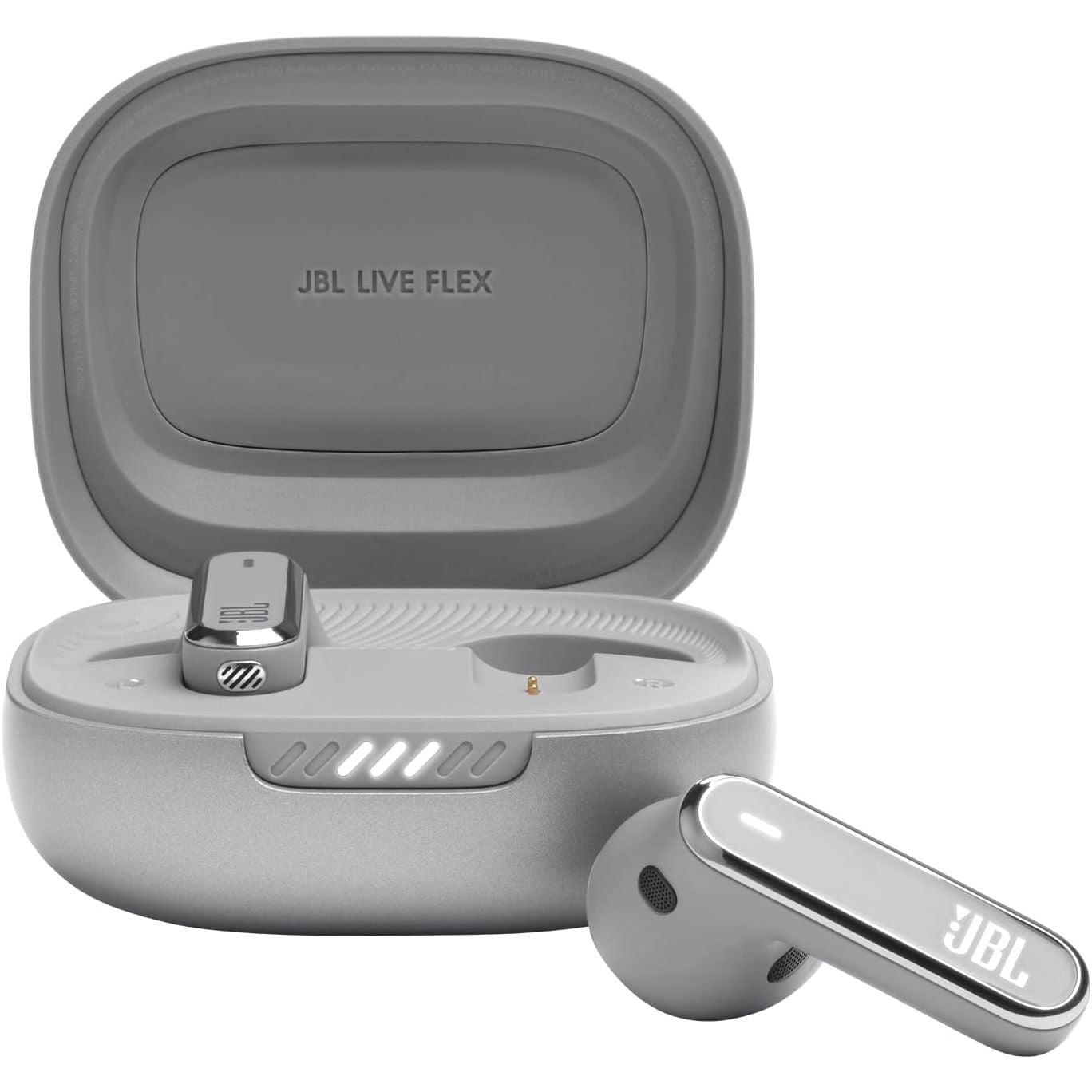 Buy JBL,JBL Live Flex In-Ear Bluetooth Earphones – Noise Cancelling, Water-Resistant, 40-Hour Battery, Silver - Gadcet UK | UK | London | Scotland | Wales| Near Me | Cheap | Pay In 3 | In-Ear Headphones