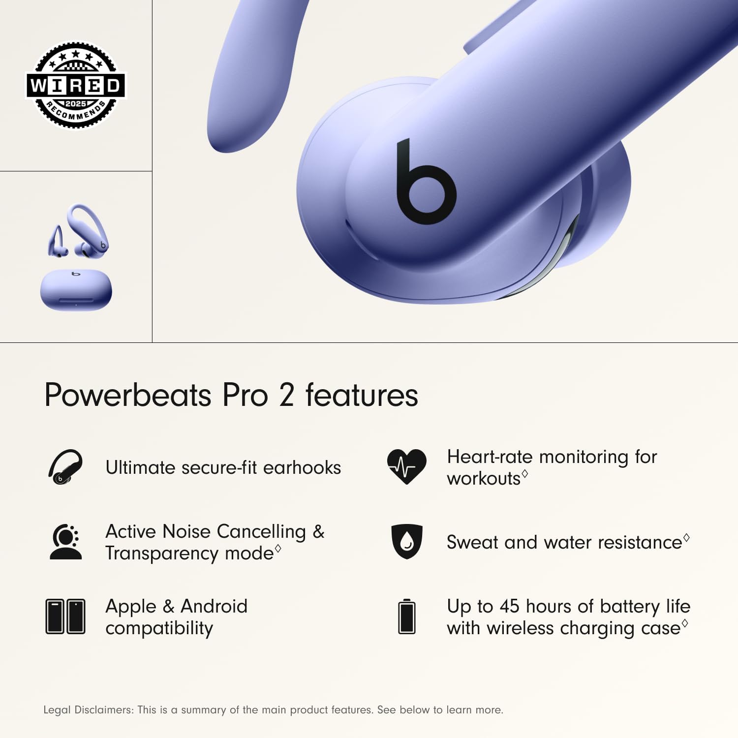 Buy Beats,Beats Powerbeats Pro 2 Wireless Earbuds – Noise Cancelling, Heart-Rate Monitor, IPX4, 45H Battery, Wireless Charging, Hyper Purple - Gadcet UK | UK | London | Scotland | Wales| Near Me | Cheap | Pay In 3 | In-Ear Headphones