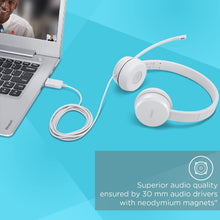 Buy Lenovo,LENOVO 110 Stereo Headset - ClouLenovo 110 USB Stereo Headset, Noise Cancelling, Adjustable Boom Mic, Long Cable, Works with Chromebook - Silver/Grey (GXD1B67867)d Grey - Gadcet UK | UK | London | Scotland | Wales| Near Me | Cheap | Pay In 3 | Headphones & Headsets