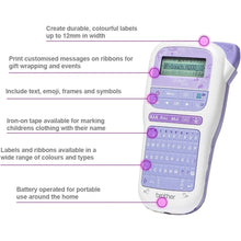 Buy Brother,Brother PT-H200 P-Touch Craft Label Maker, Handheld, QWERTY Keyboard, 12mm Labels, Includes Gold on White Tape (12mm), White/Violet - Gadcet UK | UK | London | Scotland | Wales| Near Me | Cheap | Pay In 3 | Label Makers