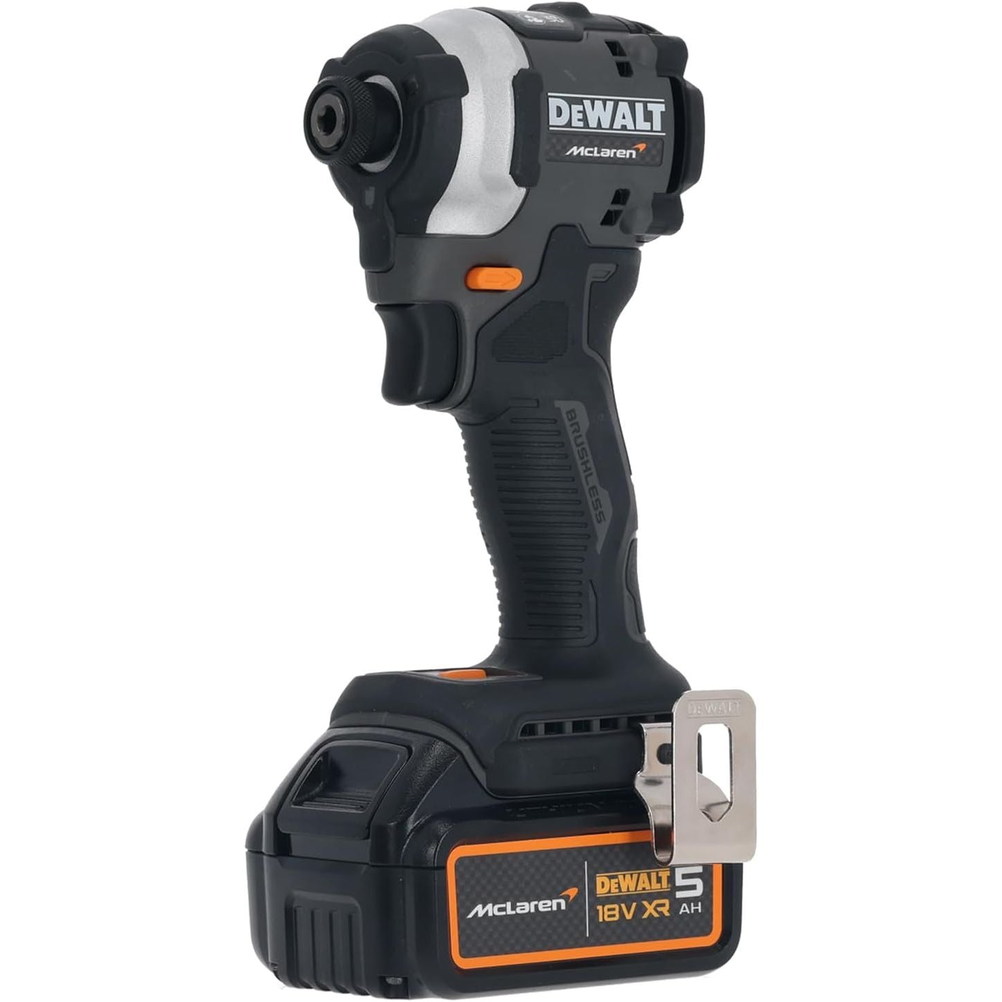 Buy DEWALT,DEWALT DCF85MP2T McLaren F1 XR Brushless 18V 1/4″ Impact Driver Kit – 2 × 5.0Ah Li-Ion - Gadcet UK | UK | London | Scotland | Wales| Near Me | Cheap | Pay In 3 | Impact Drivers