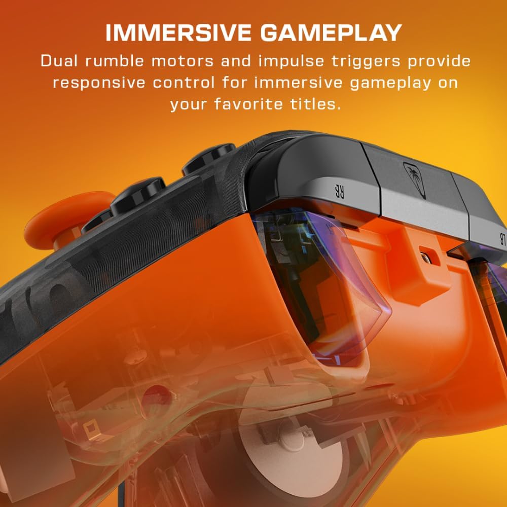 Buy Turtle Beach,Turtle Beach Rematch Core Orange & Ghost Black Camo Wired Xbox Controller – Audio Controls, Rumble Motors, Impulse Triggers - Gadcet UK | UK | London | Scotland | Wales| Near Me | Cheap | Pay In 3 | Game Controllers