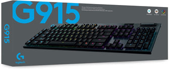Buy Logitech,Logitech G915 LIGHTSPEED Wireless Mechanical Gaming Keyboard - GL-Tactile Key Switches, LIGHTSYNC RGB, Ultra-Thin Design, 30+ Hour Battery Life - Black - Gadcet UK | UK | London | Scotland | Wales| Near Me | Cheap | Pay In 3 | Keyboards