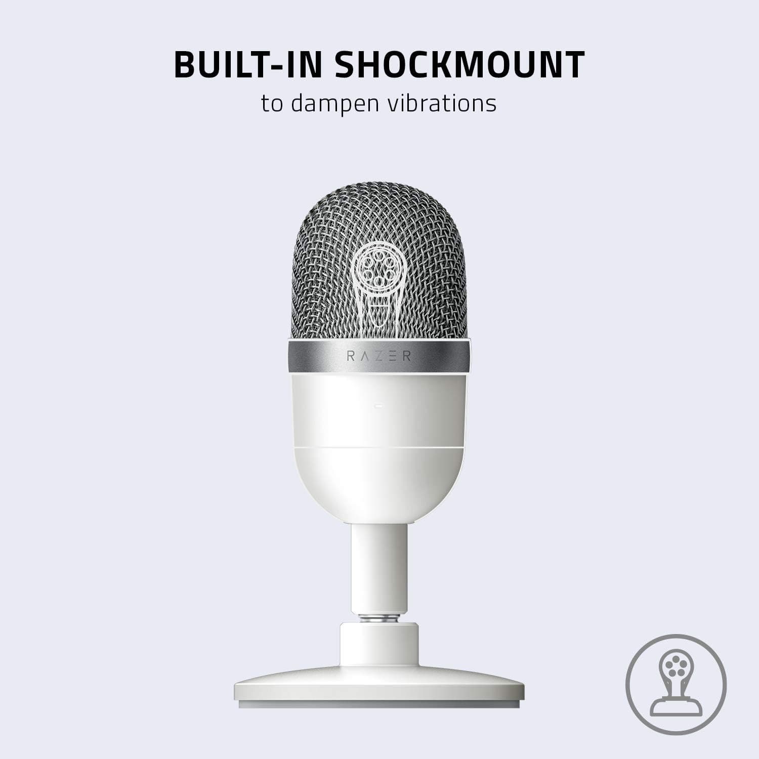 Buy Razer,Razer Seiren Mini USB Streaming Microphone: Precise Supercardioid Pickup Pattern - Professional Recording Quality - Ultra-Compact Build - Heavy-Duty Tilting Stand - Shock Resistant - Mercury White - Gadcet UK | UK | London | Scotland | Wales| Ireland | Near Me | Cheap | Pay In 3 | Microphones