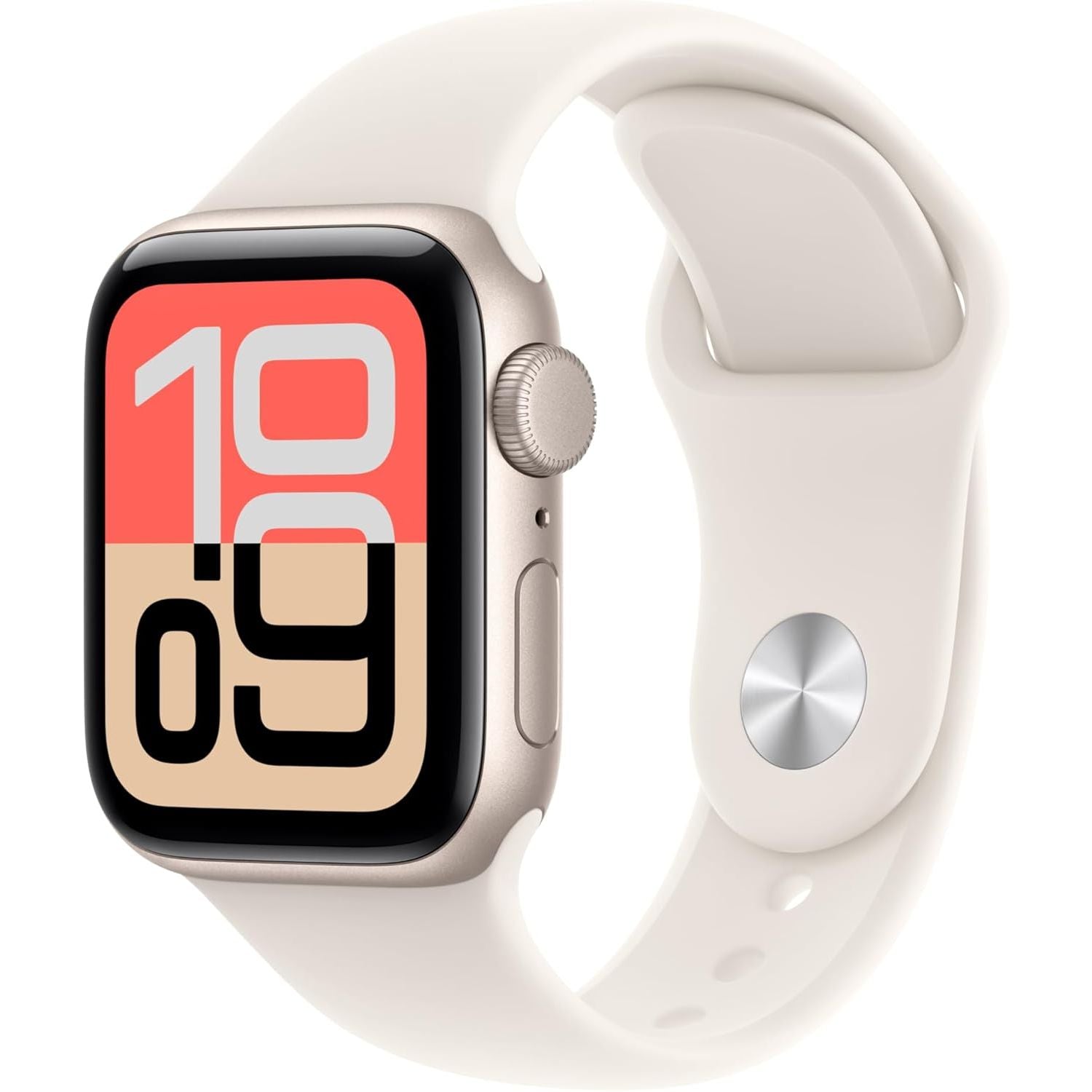 Apple Watch SE 3 GPS 40mm – Starlight Aluminium, Starlight Sport Band M/L, Always-On Display & Fitness Tracking