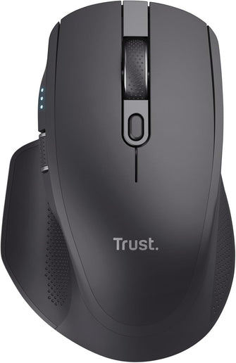 Buy Trust Gaming,Trust Ozaa+ Multi-Device Wireless Mouse – Bluetooth & 2.4GHz, Silent, Programmable, Rechargeable, 60% Recycled Plastic, Side Scroll Wheel – Black - Gadcet UK | UK | London | Scotland | Wales| Near Me | Cheap | Pay In 3 | Keyboard & Mouse