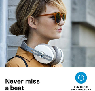 SENHEISER,Sennheiser Momentum 3 Wireless - Active Noise Cancelling Headphones with Alexa, Auto On/Off, Smart Pause Functionality and Smart Control App - White - Gadcet.com