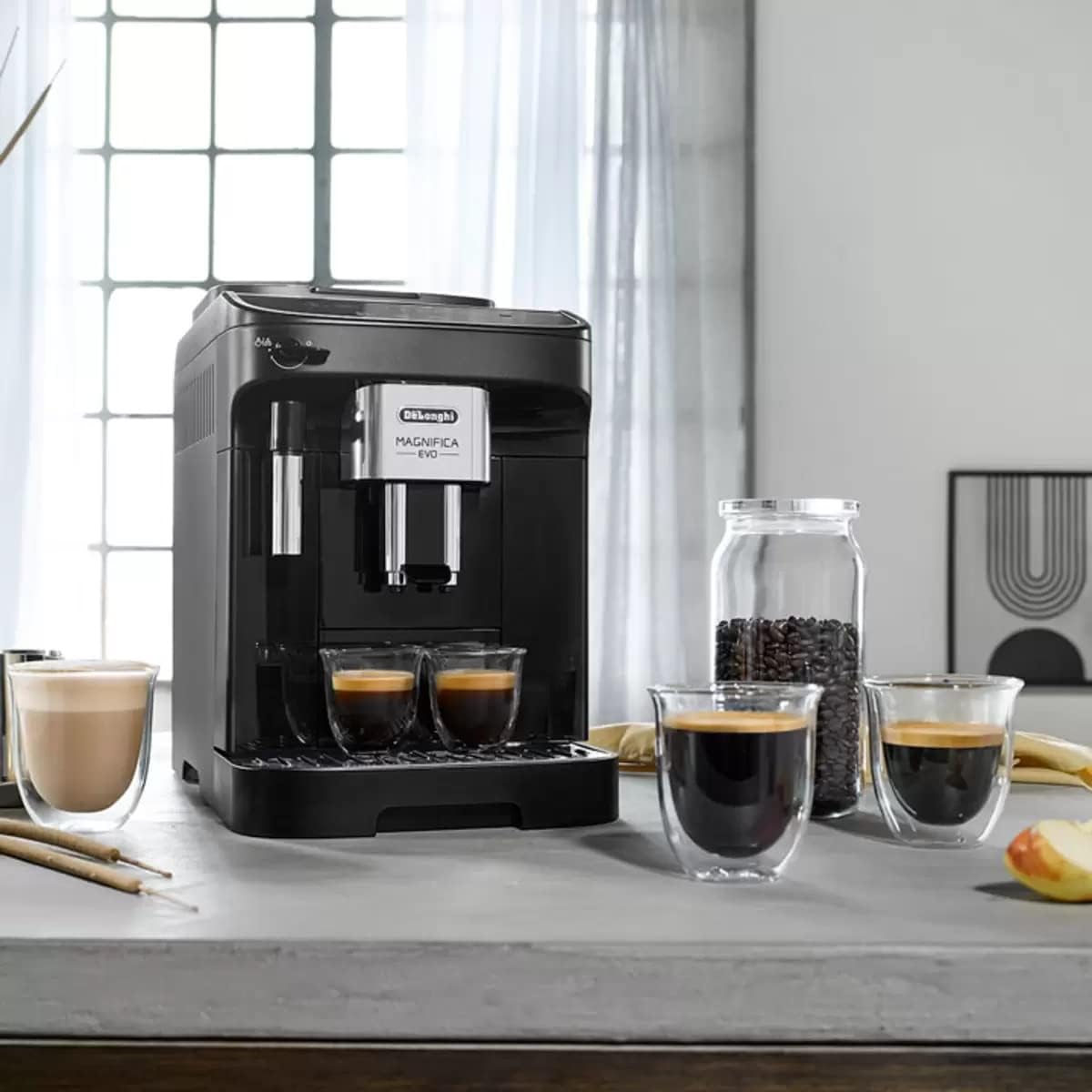 Buy DELONGHI,DeLonghi Magnifica Evo Bean to Cup Coffee Machine – Automatic Espresso and Cappuccino Maker with Integrated Grinder – Black & Silver - Gadcet UK | UK | London | Scotland | Wales| Near Me | Cheap | Pay In 3 | Espresso Machines