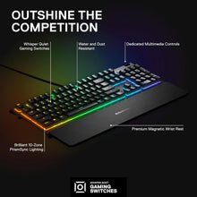 Buy SteelSeries,SteelSeries Apex 3 - RGB Gaming Keyboard - 10-Zone RGB Illumination - Premium Magnetic Wrist Rest - English Qwerty Layout PC, Standard - Gadcet UK | UK | London | Scotland | Wales| Ireland | Near Me | Cheap | Pay In 3 | Keyboard & Mouse