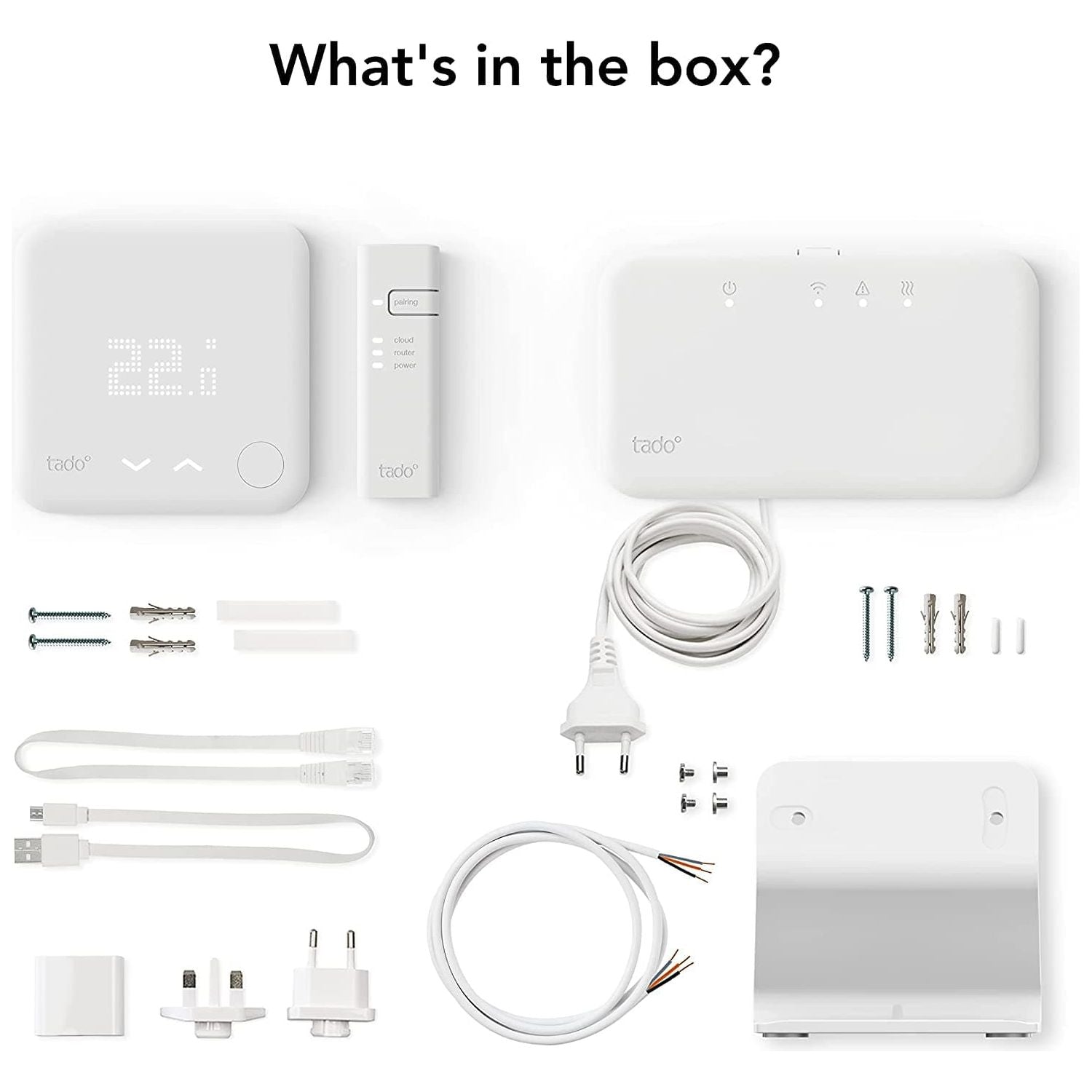 TADO,tado° Wireless Smart Thermostat Starter Kit V3+ Incl. Stand – Full Control Over Your Boiler And Hot Water From Anywhere, Save Energy, Easy DIY Installation - Gadcet.com