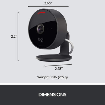 Buy Logitech,Logitech 961-000490 Circle View Weatherproof Wired Home Security Camera TrueView Video, 180° Wide Angle, 1080p HD, Night Vision, 2-Way Audio, Encrypted and Apple HomeKit Secure Video - Black - Gadcet UK | UK | London | Scotland | Wales| Near Me | Cheap | Pay In 3 | Surveillance Cameras