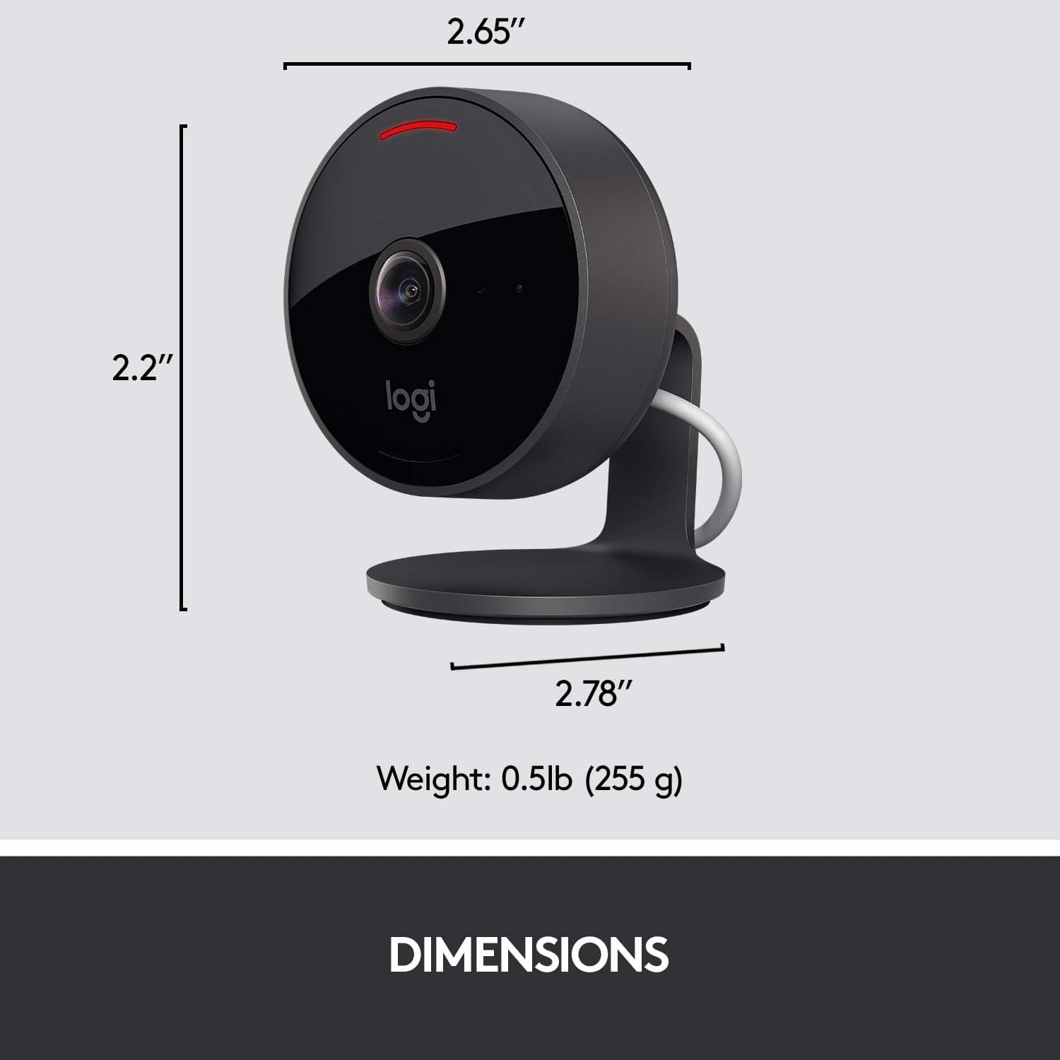 Logitech 961-000490 Circle View Weatherproof Wired Home Security Camera TrueView Video, 180° Wide Angle, 1080p HD, Night Vision, 2-Way Audio, Encrypted and Apple HomeKit Secure Video - Black - 9