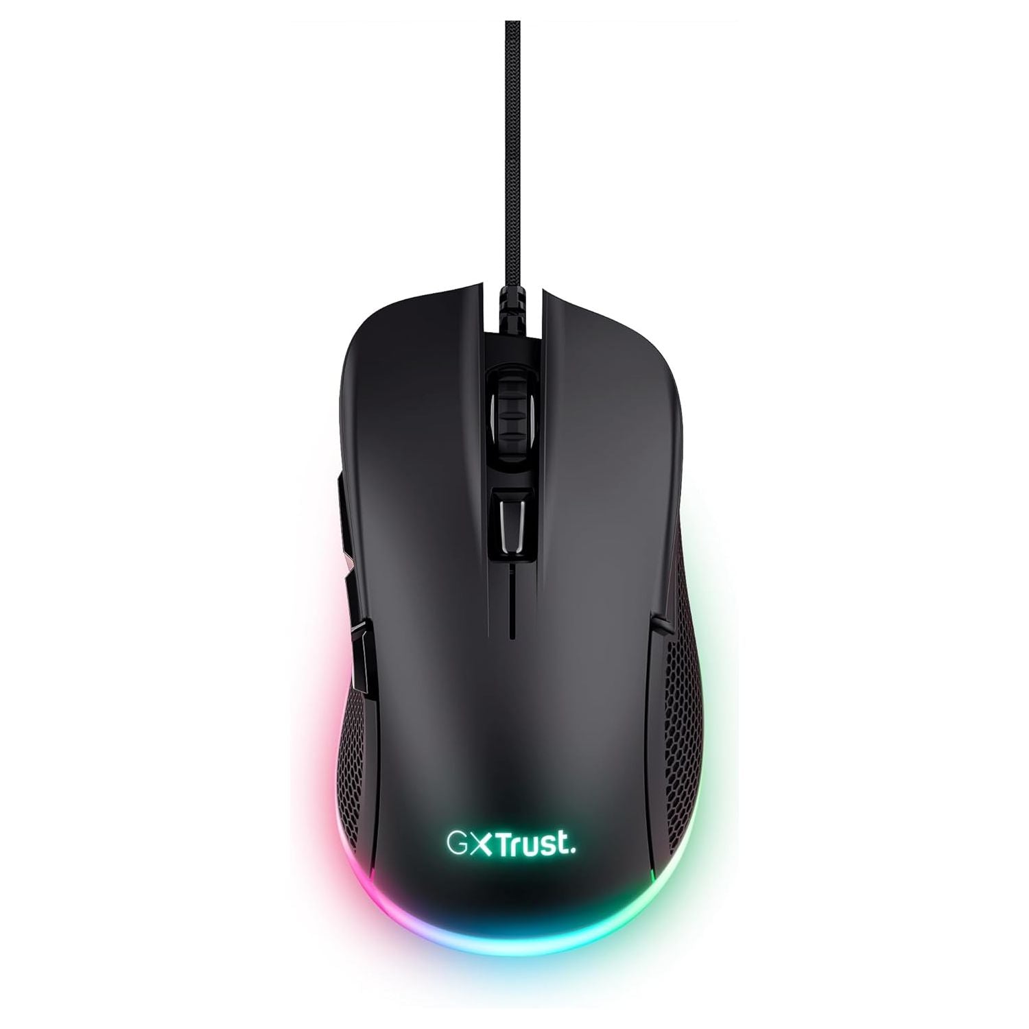 Buy Trust Gaming,Trust Gaming GXT 922 Ybar Gaming Mouse - 200-7200 DPI, 6 Programmable Buttons, 2.1m Braided USB Cable, RGB, 68% Recycled Materials, Advanced Software - Black - Gadcet UK | UK | London | Scotland | Wales| Near Me | Cheap | Pay In 3 | Keyboard & Mouse