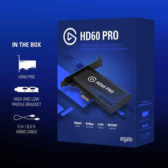Elgato HD60 Pro Capture Card – 1080p60 PCIe Capture, Low-Latency, PS5/PS4, Xbox Series X/S, PC – Black