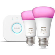 Buy Philips Hue,Philips Hue White and Colour Ambiance Wireless Lighting LED Starter Kit with 2 E27 Bulbs - Gadcet UK | UK | London | Scotland | Wales| Ireland | Near Me | Cheap | Pay In 3 | LED Light Bulbs