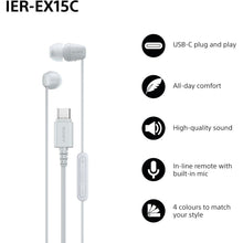 Buy Sony,Sony IER-EX15C USB-C Wired Earbuds with Mic – White - Gadcet UK | UK | London | Scotland | Wales| Near Me | Cheap | Pay In 3 | In-Ear Headphones