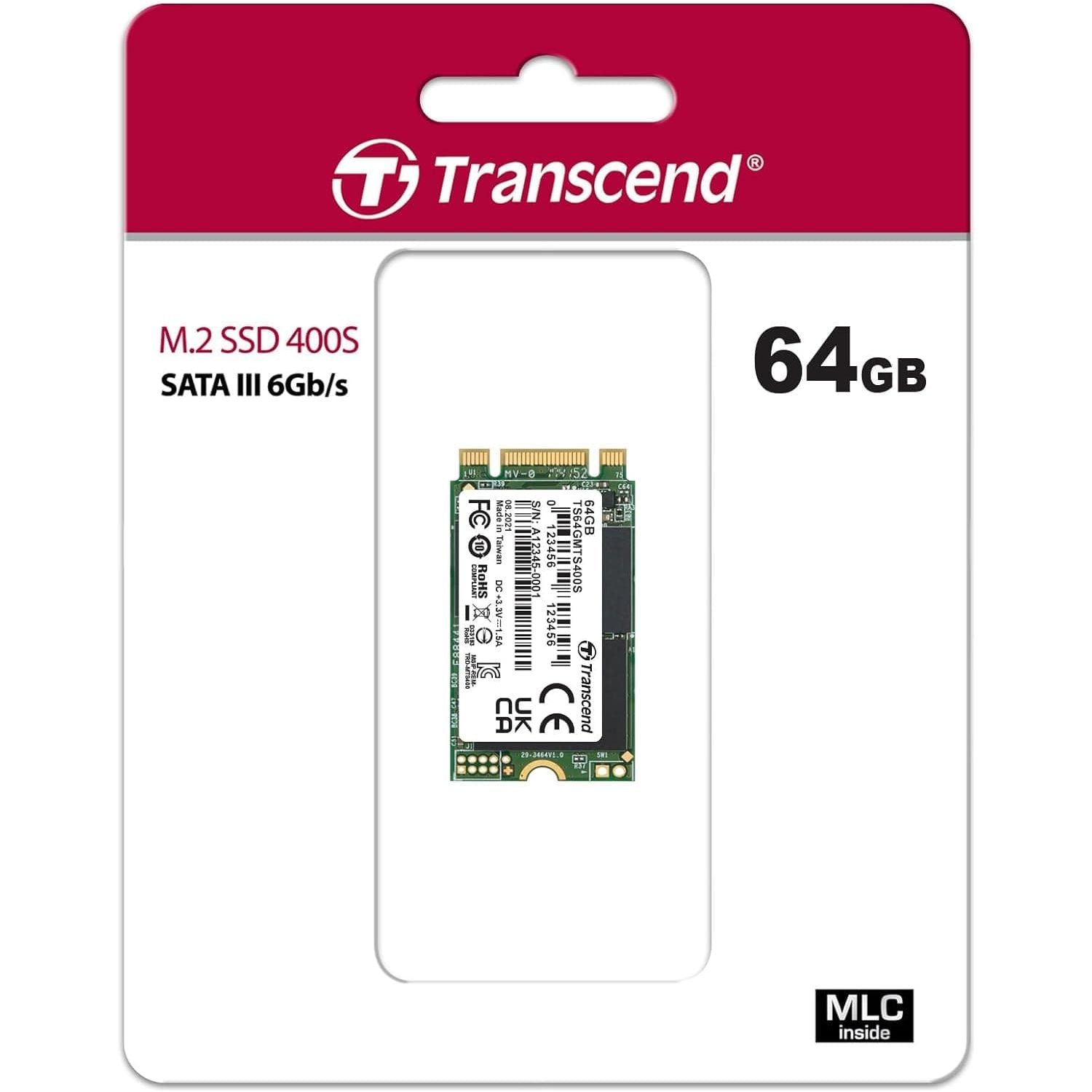 Buy Transcend,Transcend MTS400S 64 GB M.2 2242 SATA III 6 Gb/s Internal Solid State Drive (SSD) MLC NAND (TS64GMTS400S) - Gadcet UK | UK | London | Scotland | Wales| Near Me | Cheap | Pay In 3 | RAM
