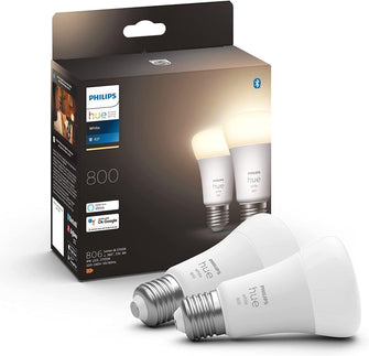 Buy Philips Hue,Philips Hue New White Smart Light Bulb 60W 800 Lumen 2 Pack E27 Edison - Gadcet UK | UK | London | Scotland | Wales| Ireland | Near Me | Cheap | Pay In 3 | Electronics