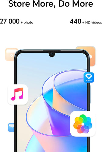Honor X7a 128GB 4GB Midnight Black SIM-Free Unlocked Mobile Phone