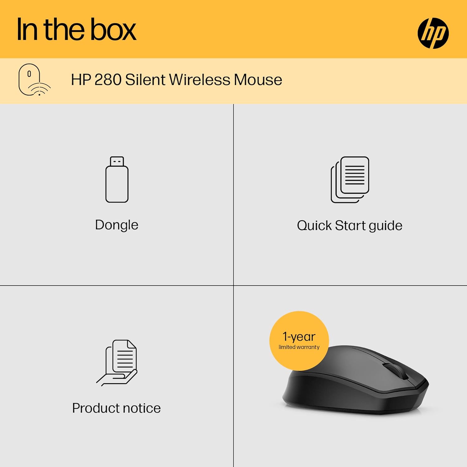 Buy HP,HP 280 Silent Wireless Mouse - Blue Optical Technology, 1600 DPI, Ergonomic Design, USB-A Dongle, Black - Gadcet UK | UK | London | Scotland | Wales| Near Me | Cheap | Pay In 3 | Keyboard & Mouse