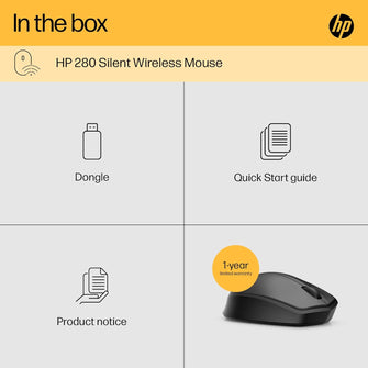 Buy HP,HP 280 Silent Wireless Mouse - Blue Optical Technology, 1600 DPI, Ergonomic Design, USB-A Dongle, Black - Gadcet UK | UK | London | Scotland | Wales| Near Me | Cheap | Pay In 3 | Keyboard & Mouse