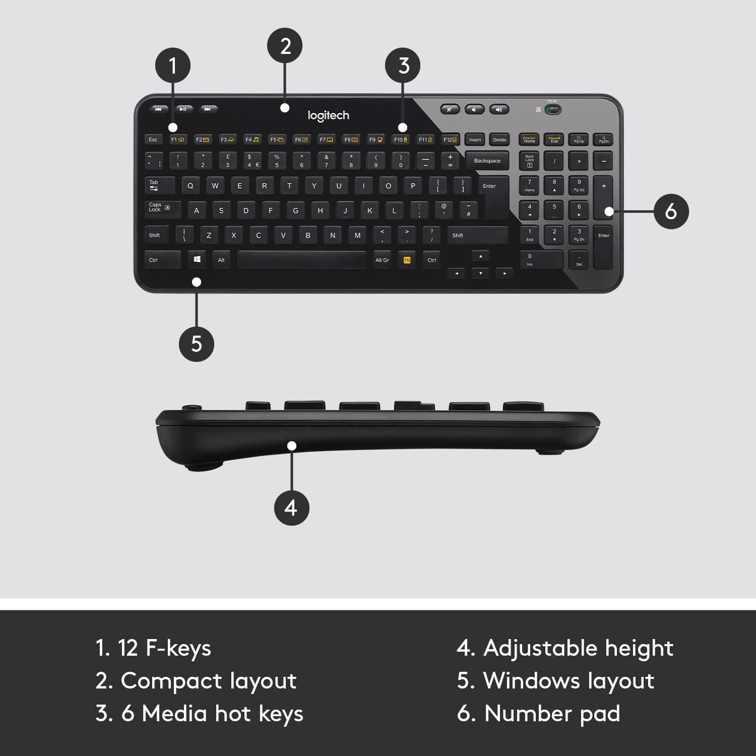 Buy Logitech,Logitech K360 Compact Wireless Keyboard - Black - Gadcet UK | UK | London | Scotland | Wales| Ireland | Near Me | Cheap | Pay In 3 | Keyboards