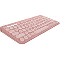 Logitech Pebble Keys 2 K380s Bluetooth Keyboard – Slim, Multi-Device, Customizable Shortcuts, UK QWERTY, Rose