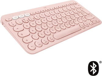 Buy Logitech,Logitech K380 Multi-Device Bluetooth Keyboard for Mac with Compact Slim Profile, Easy-Switch up to 3 Devices, Scissor Keys, 2 Year Battery, macOS/iOS/iPadOS, QWERTY UK English Layout - Rose - Gadcet  | UK | London | Scotland | Wales| Near Me | Cheap | Pay In 3 | Keyboard & Mouse