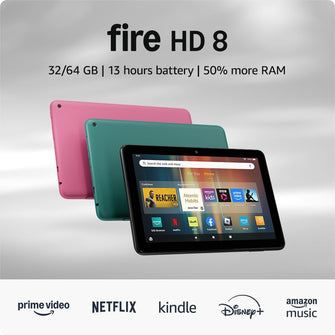 Buy Amazon,Amazon Fire HD 8 Tablet (2024) - 8" HD Display, 3GB RAM, 32GB Storage, Portable Entertainment, Hibiscus, With Ads - Gadcet UK | UK | London | Scotland | Wales| Near Me | Cheap | Pay In 3 | Tablet Computers