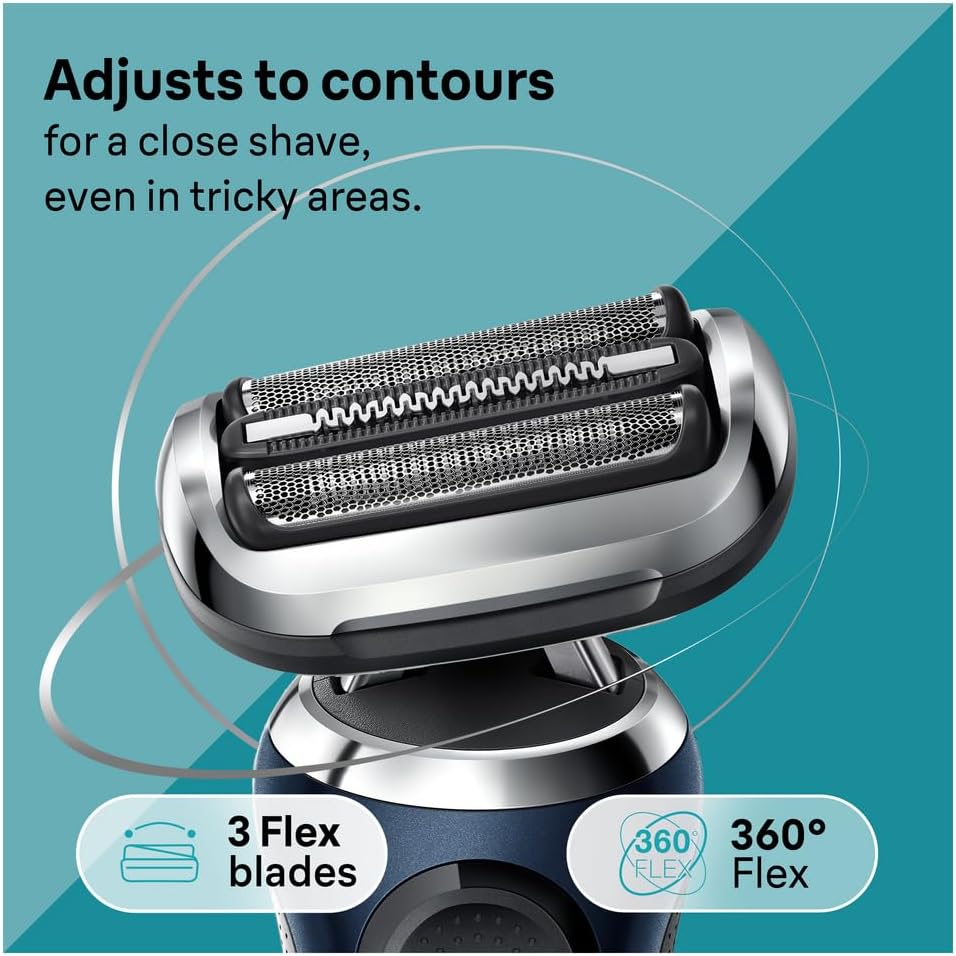 Buy Braun,Braun Series 7 Electric Shaver for Men, 71-B1200s, with EasyClick Precision Trimmer, 360° Flex, Wet & Dry, Cordless, Rechargeable, Blue - Gadcet UK | UK | London | Scotland | Wales| Near Me | Cheap | Pay In 3 | Electric Razors