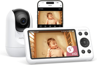 Momcozy Smart WiFi Baby Monitor – 5" 1080P Screen, Camera & Audio, Motion
