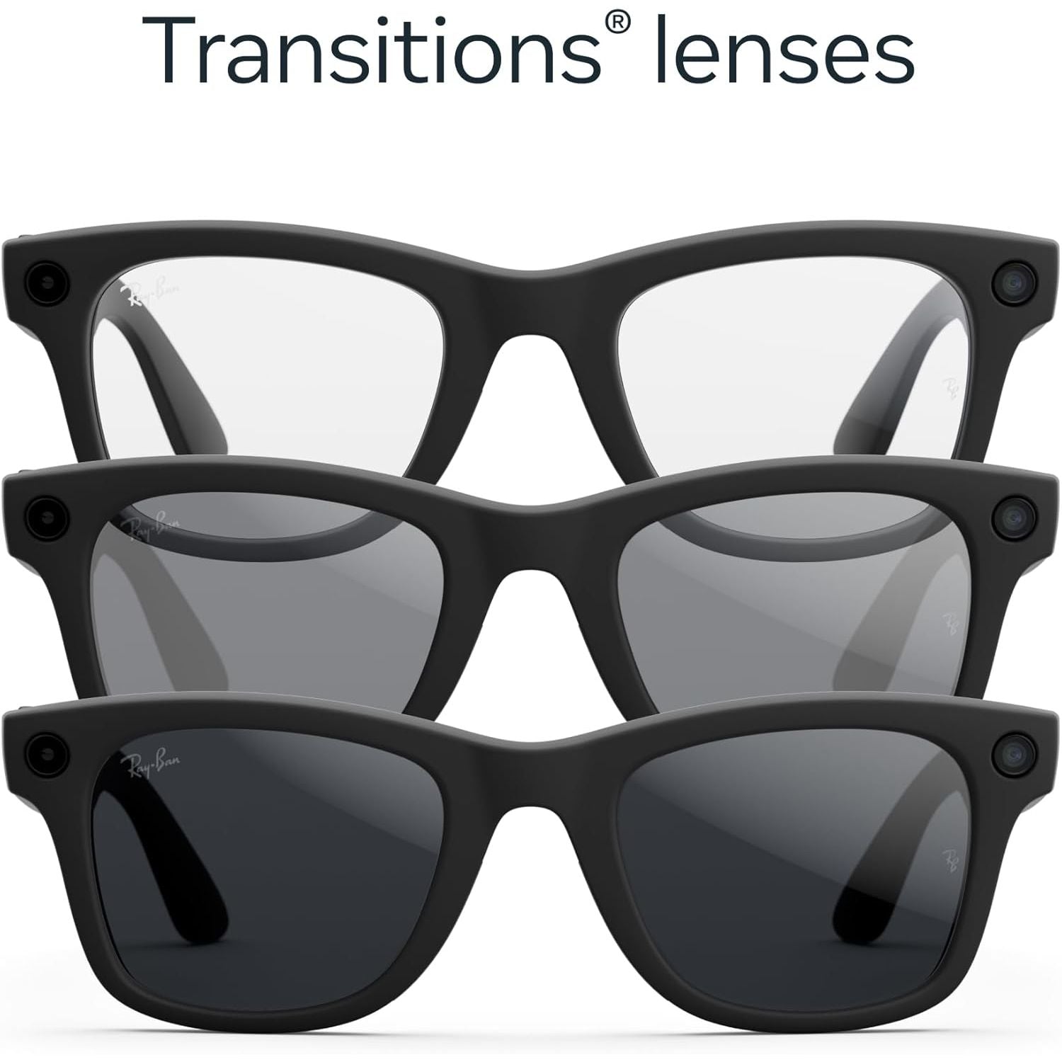 Buy Meta/Ray-Ban,Ray-Ban Meta Wayfarer Gen 2 – Matte Black Frame, Transitions Grey Lenses (RW4012) - Gadcet UK | UK | London | Scotland | Wales| Near Me | Cheap | Pay In 3 | Smart Sunglasses