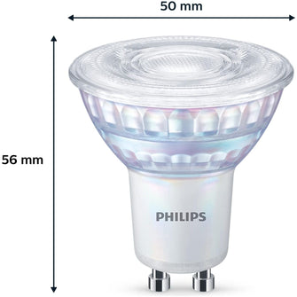 Buy Philips,Philips LED Classic Dimmable Light Spot 2 Pack – GU10, 3.8W, 50W Equivalent, Warm Glow (2200–2700K), 220-240V, Energy Class F - Gadcet UK | UK | London | Scotland | Wales| Near Me | Cheap | Pay In 3 | LED Light Bulbs
