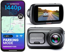 Nextbase 422GW Dash Cam – 2K 1440p, 140° Wide Angle Front Camera – Wi-Fi, 10Hz GPS, Bluetooth – Parking Mode, Voice Control, Night Vision, Polarising Filter Compatible