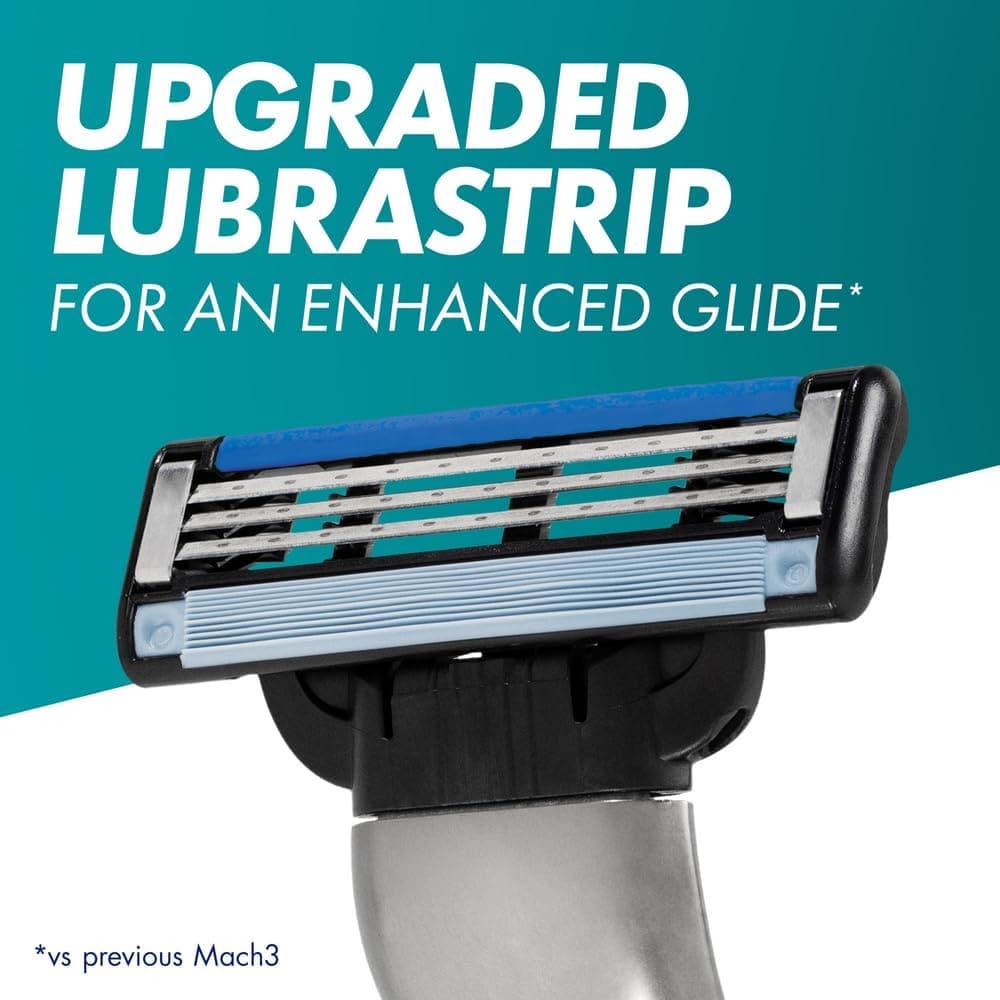 Buy Gillette,Gillette Mach3 Razor Blades Men, Pack of 4 Razor Blade Refills, Upgraded Lubrastrip for an Enhanced Glide, Fits all Mach3 Handles - Gadcet UK | UK | London | Scotland | Wales| Ireland | Near Me | Cheap | Pay In 3 | Shaver & Trimmer