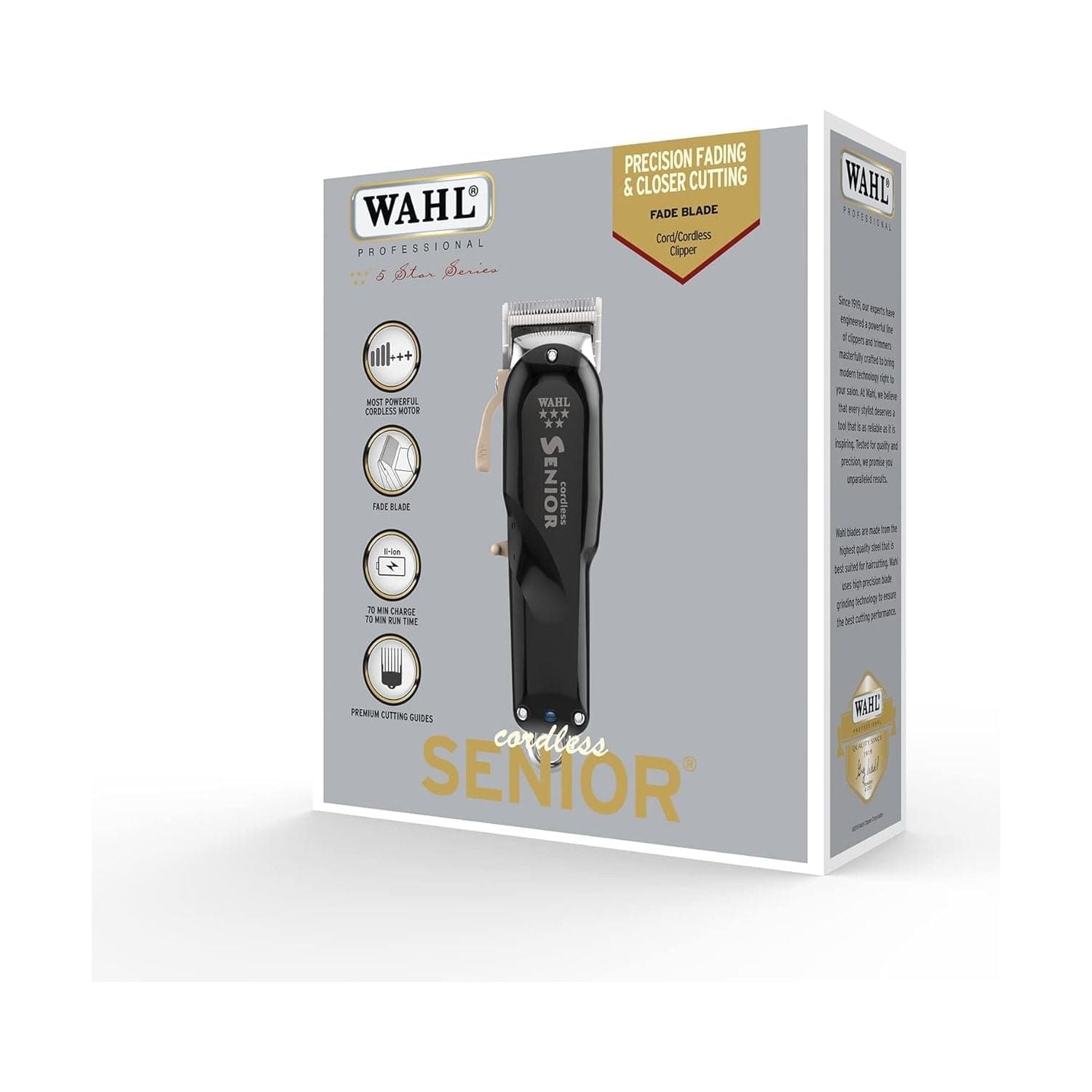 Buy WAHL,Wahl 5 Star Cordless Senior Clipper, Professional Hair Clippers, Pro Haircutting Kit, Clippers for Thick Hair, Taper Lever, Fading, Close Cut, Powerful Motor, Cordless, Lightweight, Barbers Supplies - Gadcet UK | UK | London | Scotland | Wales| Near Me | Cheap | Pay In 3 | Shaver & Trimmer