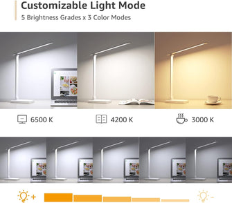 Buy Lepro,Lepro LED Desk Lamp - 9W Dimmable Eye-Caring Table Light, 5 Brightness x 3 Color Modes, Touch Control for Reading, Office, Bedside - Gadcet UK | UK | London | Scotland | Wales| Near Me | Cheap | Pay In 3 | Lighting