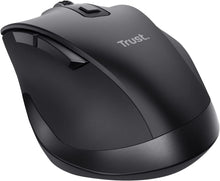 Trust Fyda Rechargeable Wireless Mouse – 800-2400 DPI, 6 Buttons, Ergonomic Design, Black