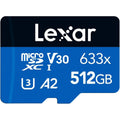 Buy Lexar,Lexar 633x 512GB Micro SD Card, microSDXC UHS-I Card + SD Adapter, microSD Memory Card up to 100MB/s Read, A2, Class 10, U3, V30, TF Card for Smartphones/Tablets/IP Cameras - Gadcet UK | UK | London | Scotland | Wales| Near Me | Cheap | Pay In 3 | Flash Memory Cards