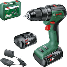 Bosch UniversalImpact 18V-60 Cordless Combi Drill – 18V System with 2 × 2.0Ah Batteries and Carrying Case
