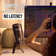 RØDE NT-USB+ Professional-Grade USB Microphone for Recording Exceptional Audio Directly to a Computer or Mobile Device , black